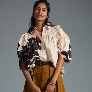 Forever That Girl Puffsleeve Buttondown